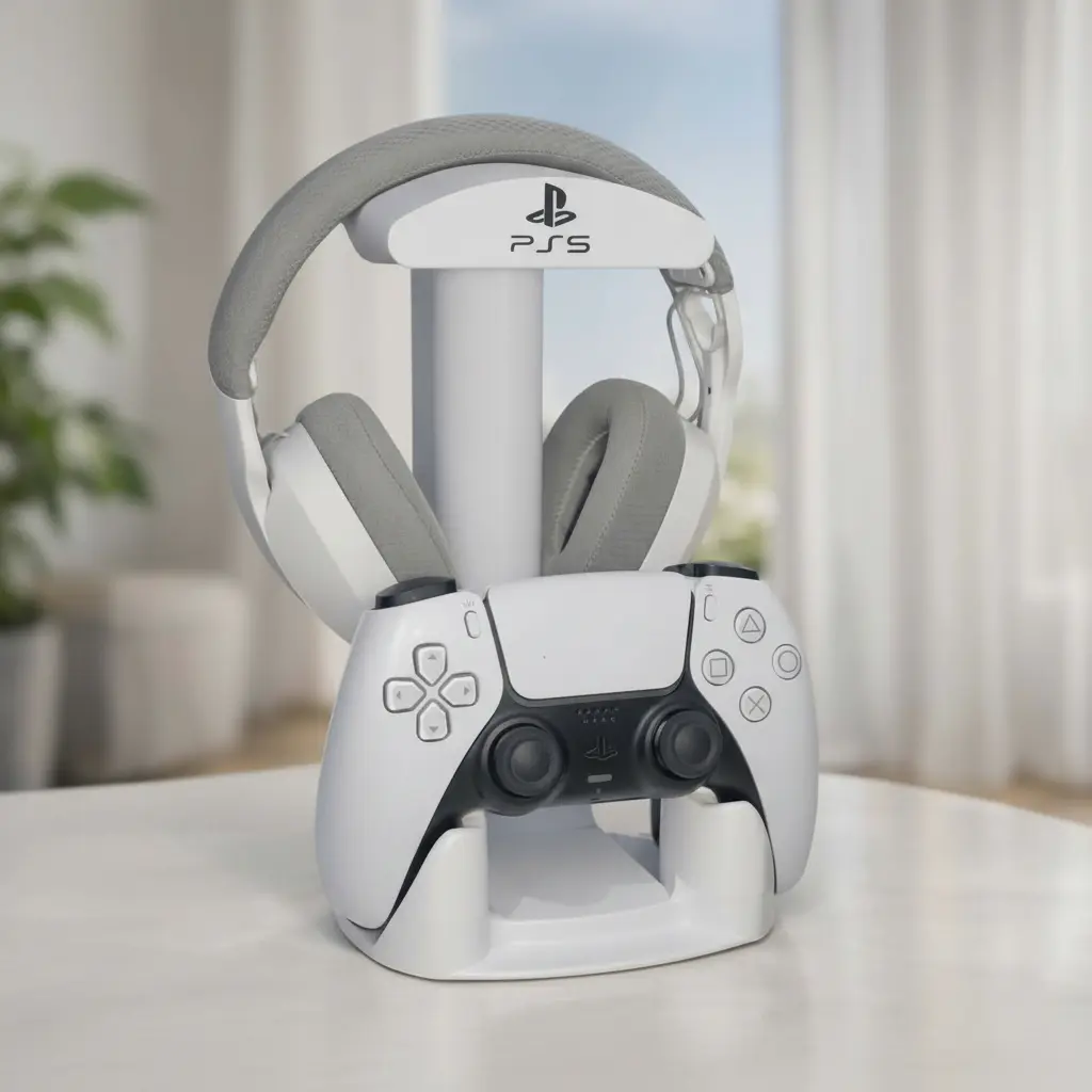 Soporte para mando y auriculares PlayStation 5 (PS5) - Imagen 2