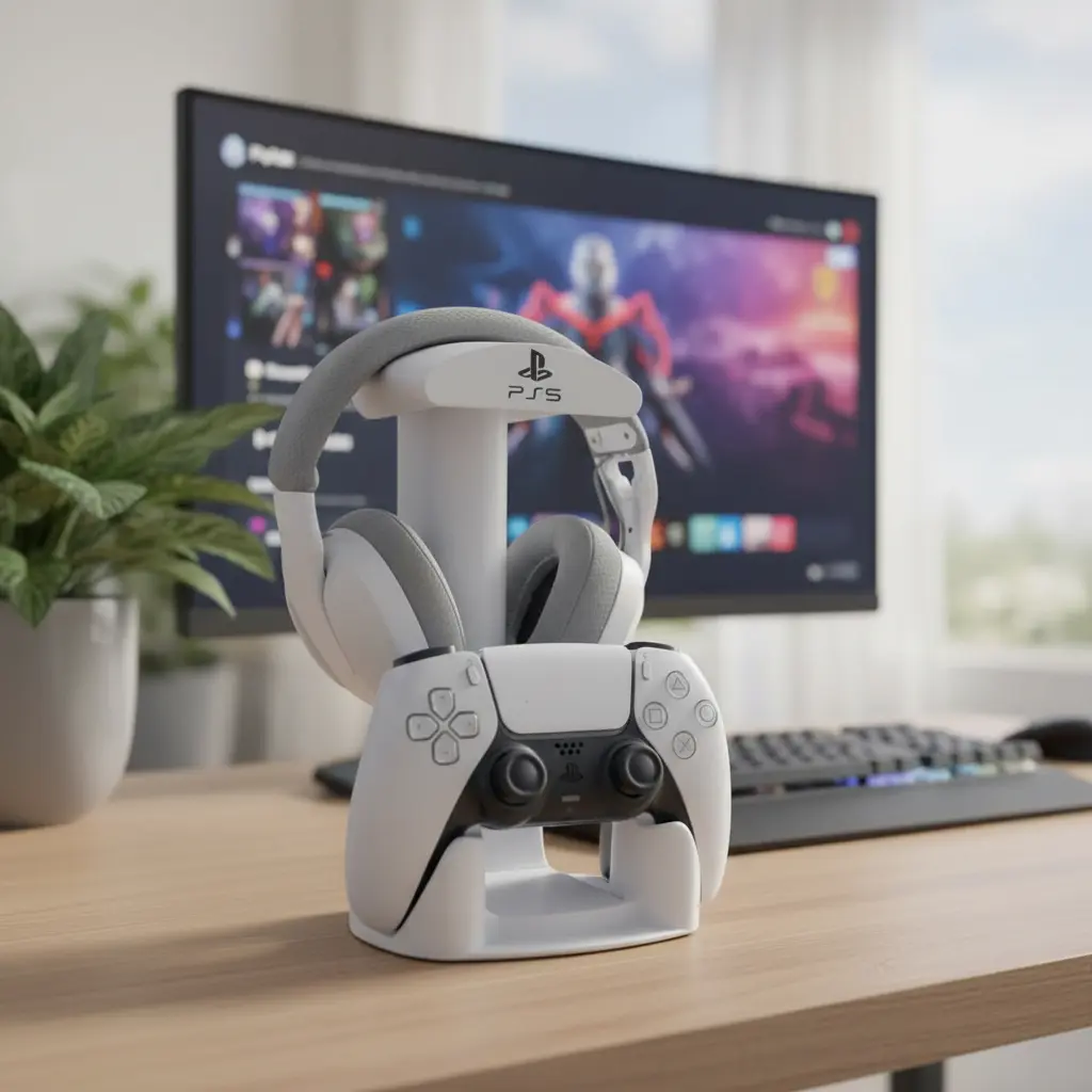 Soporte para mando y auriculares PlayStation 5 (PS5) - Imagen 3