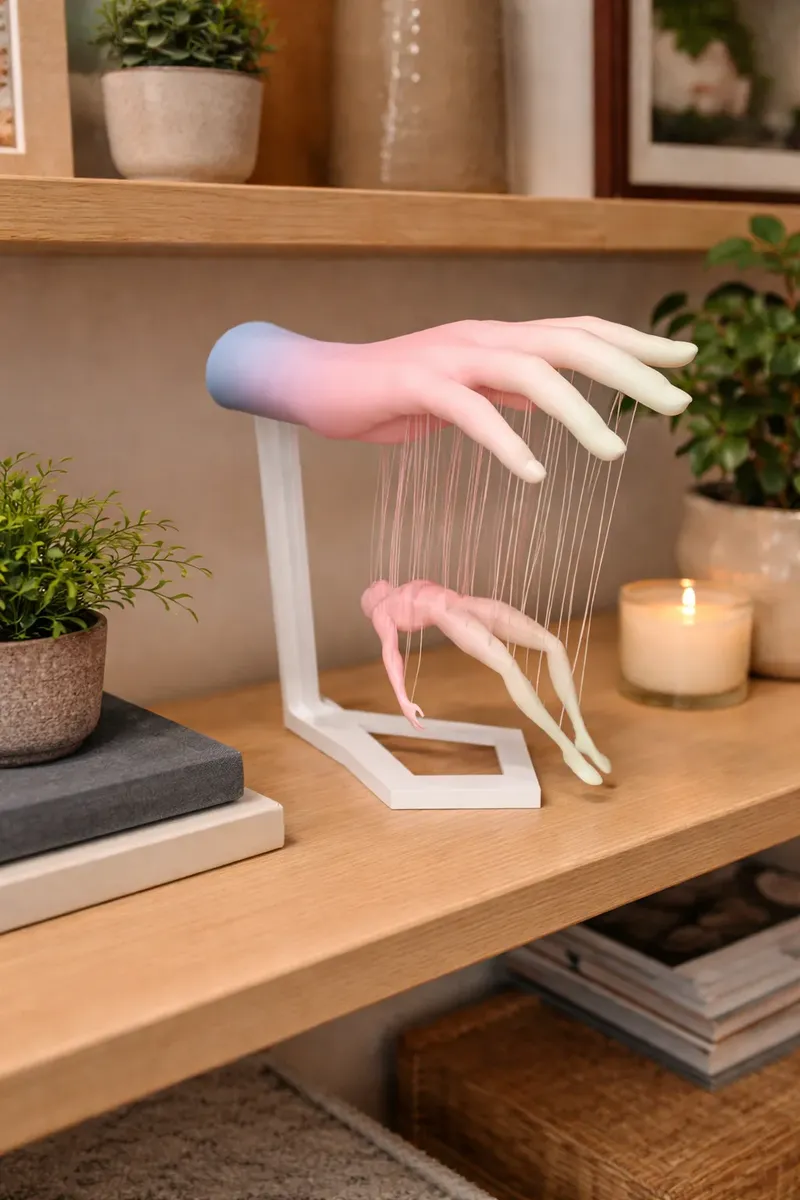 Hermoso adorno decorativo "Hilos del Destino" escultura 3D - Imagen 2