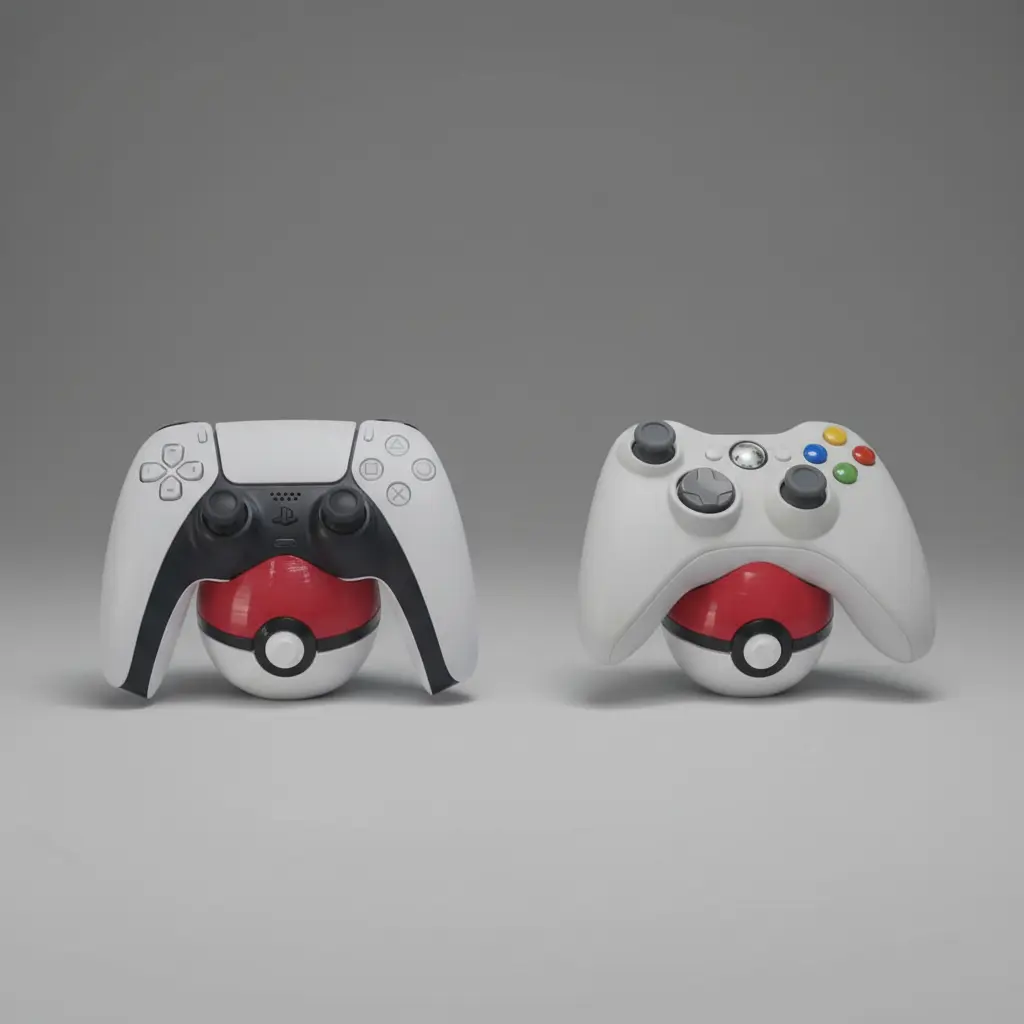 Base soporte Pokébola para control PS5 y Xbox