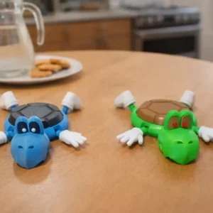 Posavasos interactivo cocodrilo - Se mueve al apoyar el vaso