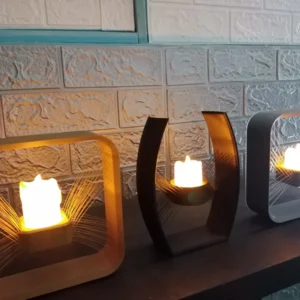 Adorno con vela led efecto flotante