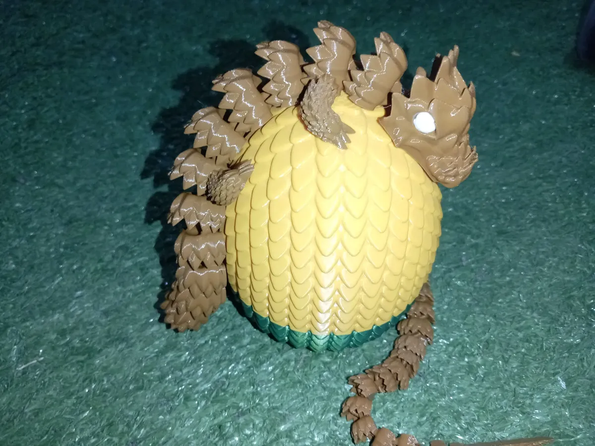 Dragón Chino articulado + Huevo tierra ancestral - Imagen 2