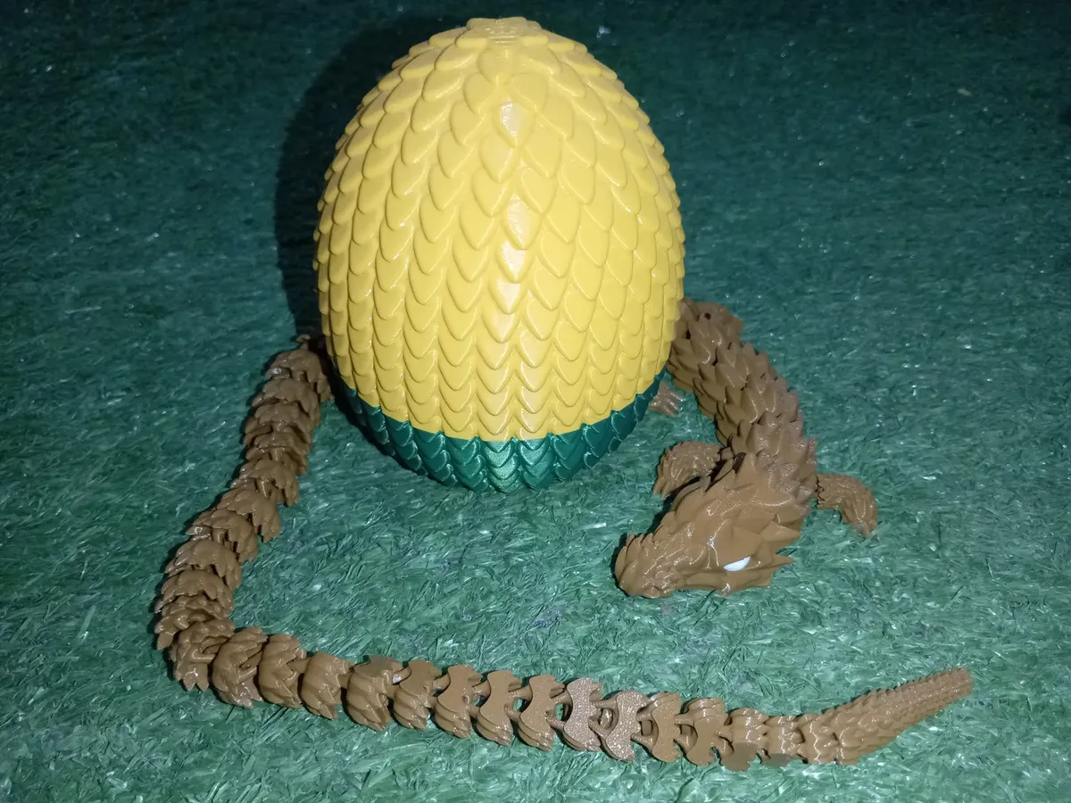 Dragón Chino articulado + Huevo tierra ancestral - Imagen 3