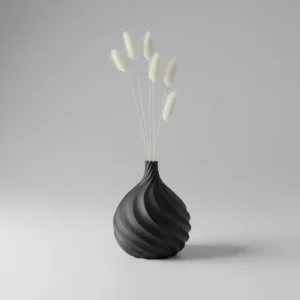Florero Aura mini Black con planta artificial incluida