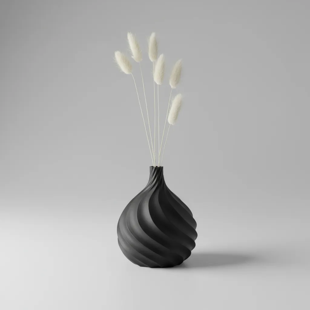 Florero Aura mini Black con planta artificial incluida