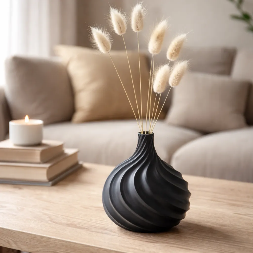 Florero Aura mini Black con planta artificial incluida - Imagen 2
