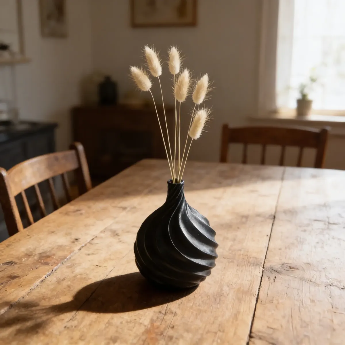 Florero Aura mini Black con planta artificial incluida - Imagen 3