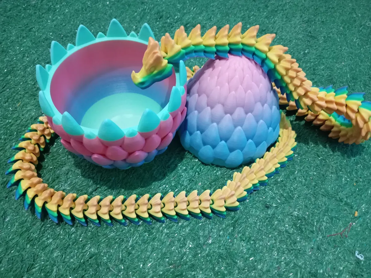 Dragón Chino articulado gigante Xl + huevo grande Titán