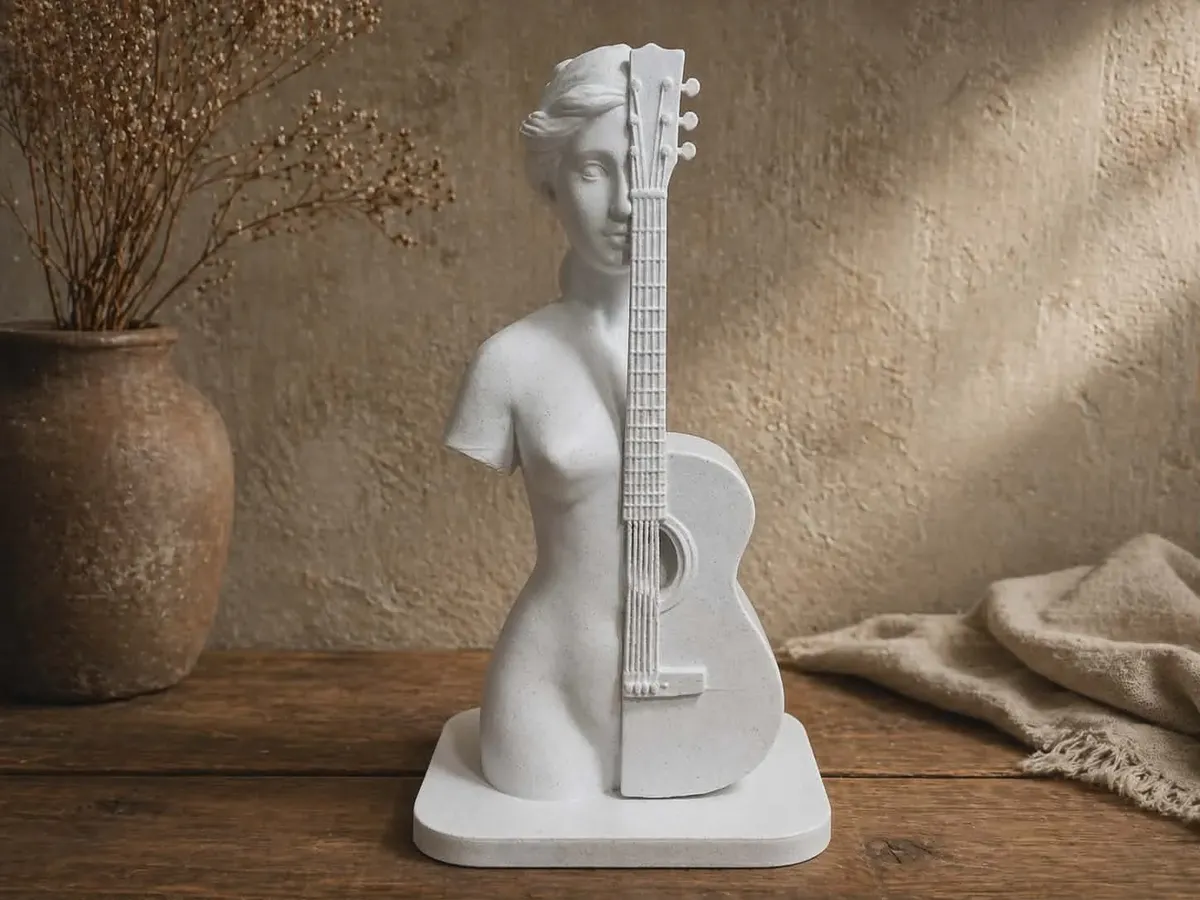Escultura decorativa estilo mármol en impresión 3D