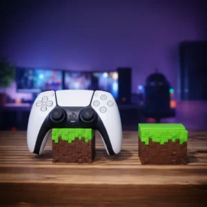 Soporte de mando PS5 estilo Minecraft