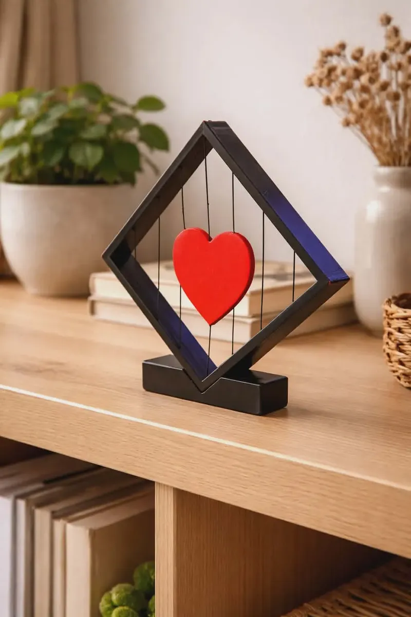 Decoración moderna para el hogar elegante corazón flotante - Imagen 2