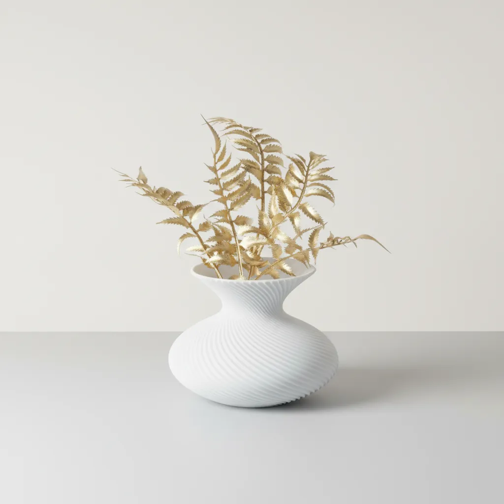 Jarrón Aura Pure blanco con planta artificial incluida - Imagen 2