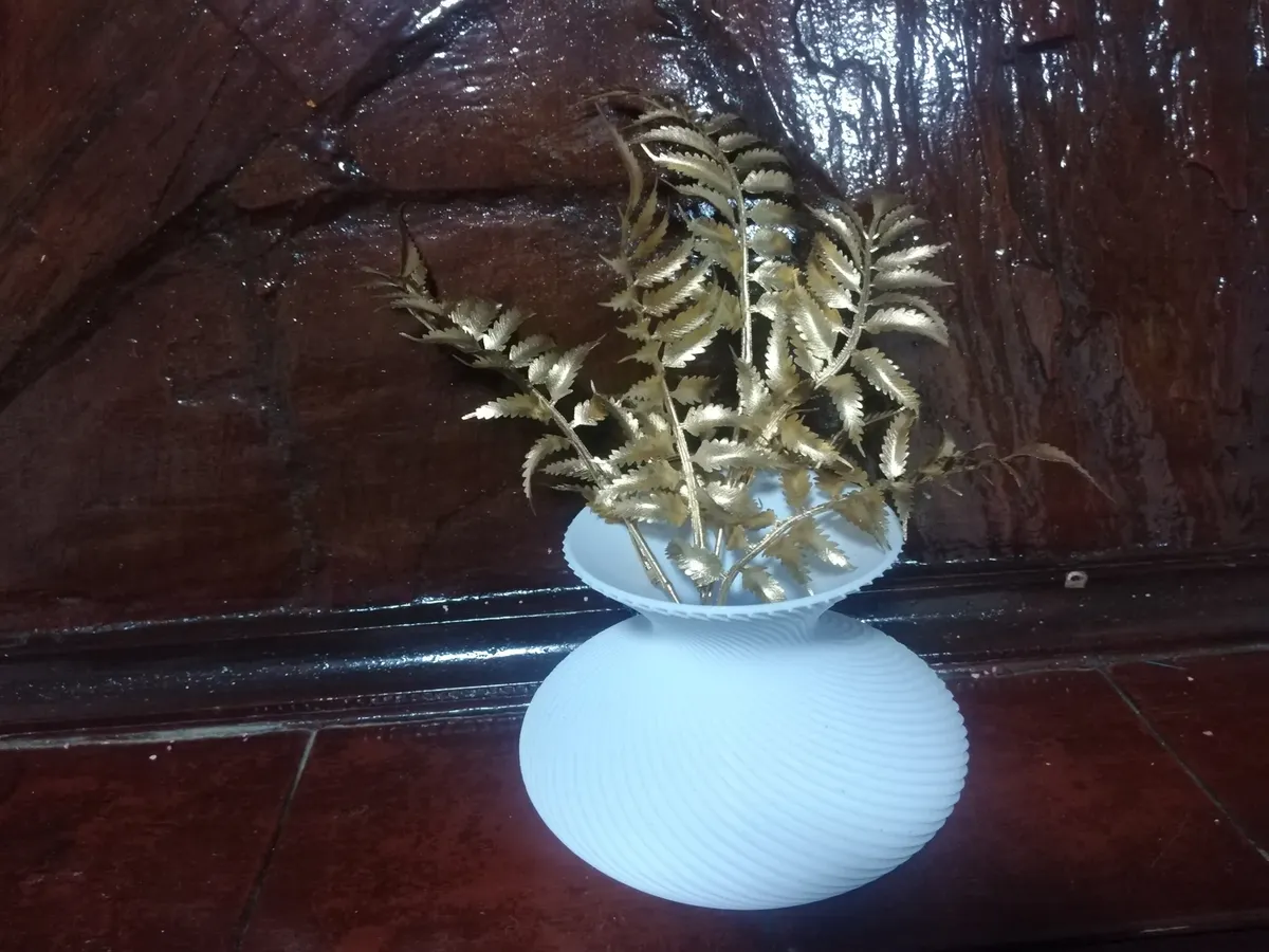 Jarrón Aura Pure blanco con planta artificial incluida - Imagen 3