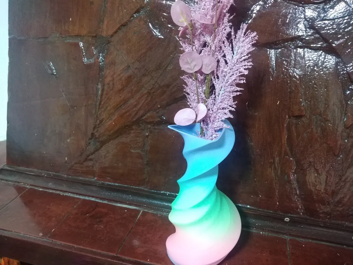 Florero Nova Spiral con planta artificial - Imagen 2