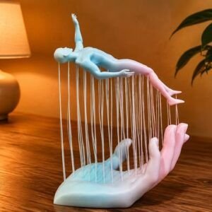 Escultura Decorativa "Levitación Suspendida" | Arte con Hilos | Diseño Moderno