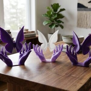 Figura Decorativa 3D – Mariposa Flotante con Manos