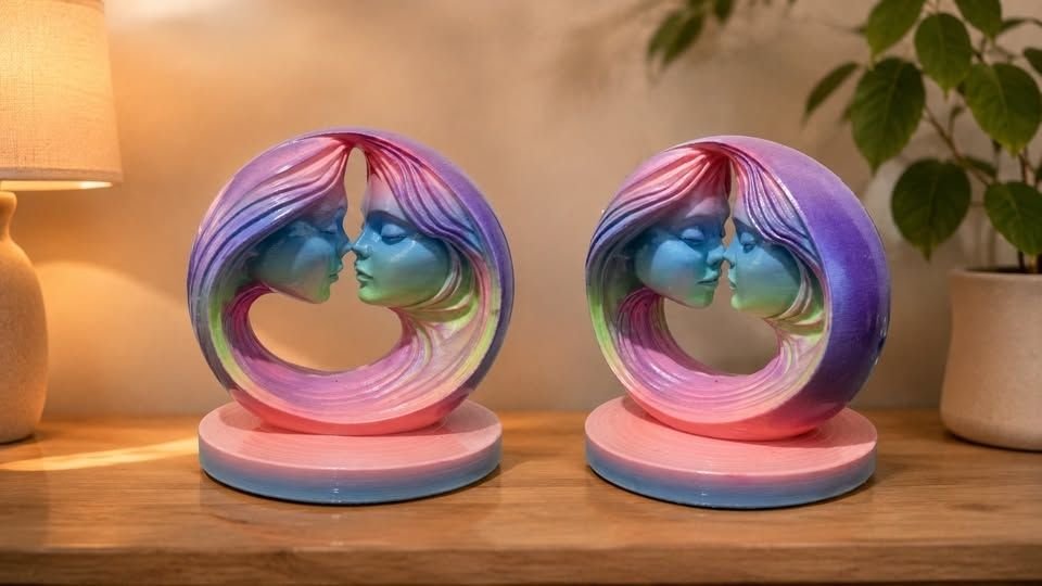 Escultura Decorativa de Pareja Seducción Eterna" – Hombre y Mujer | Mujer y Mujer| Hombre y Hombre - Imagen 3